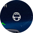 Super Cruise steering wheel icon displayed on the digital dashboard.