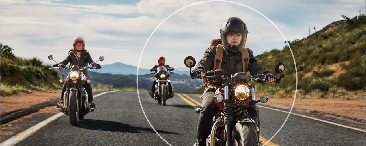 Three Motorcyclists Riding Down with OnStar.