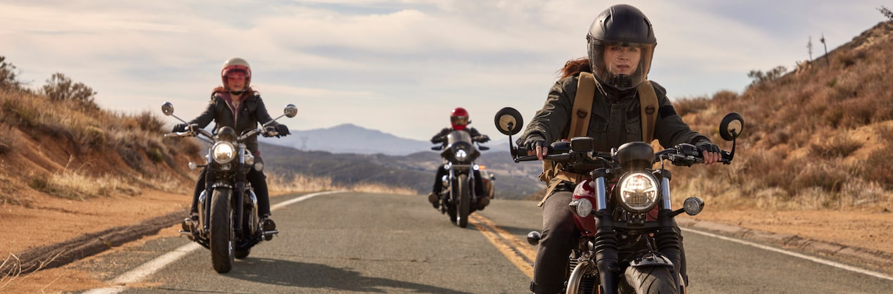 Three Motorcyclists Riding Down with OnStar.