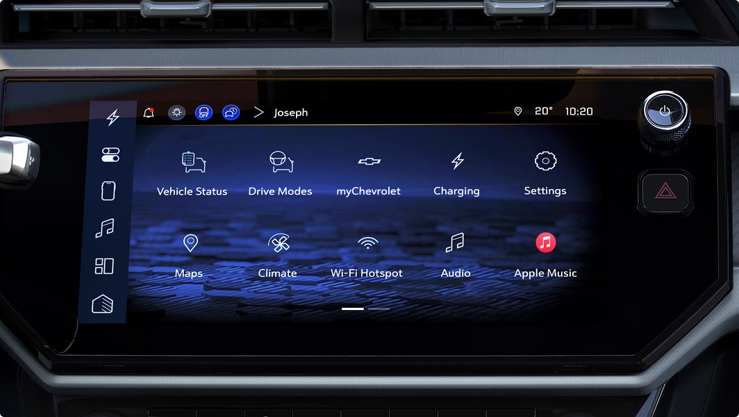 Apple Music being displayed in the infotainment screen of an OnStar-subscribed GM vehicle.