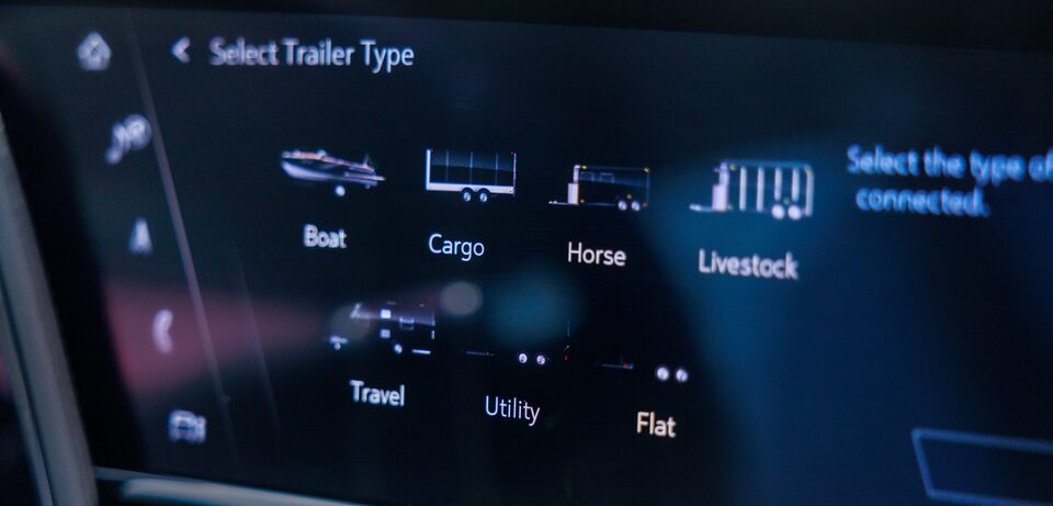 A closeup of a vehicle's infotainment system.