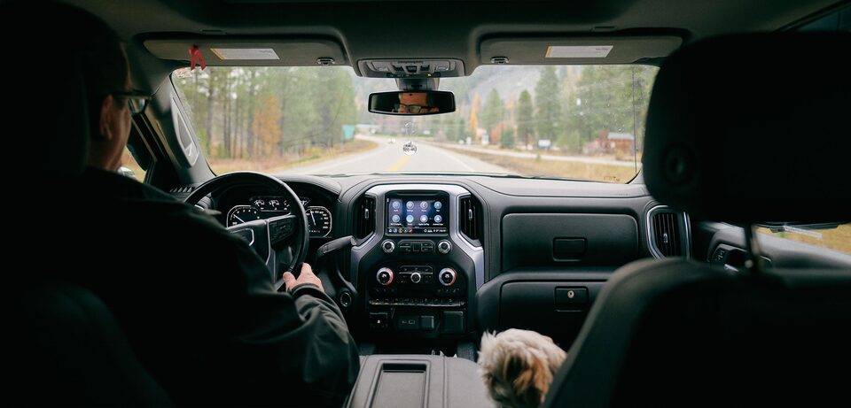 Andre Chocquette driving his GMC Sierra 1500.