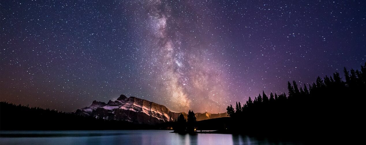 Scenic overview of bright night sky full of stars in a Dark Sky Place.