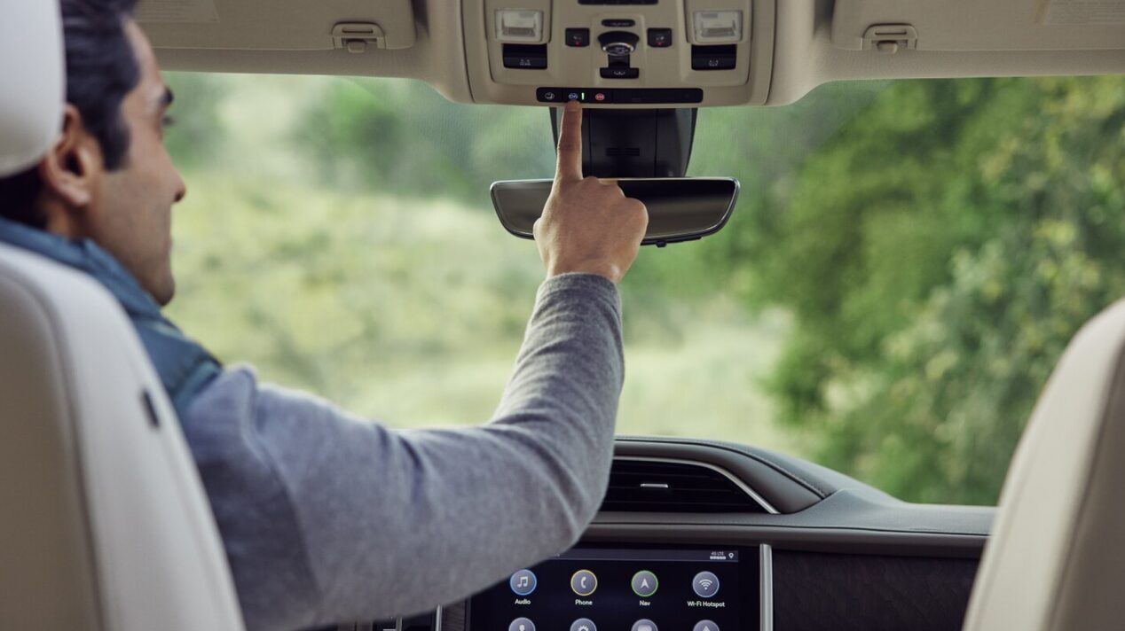 Accessing a control feature of a vehicle.